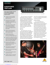 Behringer EUROPOWER PMP530M Brochure & Specs