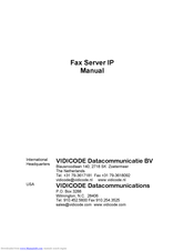 Vidicode Fax Server IP Instruction Manual