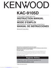 Kenwood KAC-9105D Instruction Manual