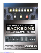Manley Backbone Owner's Manual