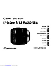Canon EF-S60mm f/2.8 MACRO USM Instruction