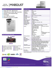 Benq MX852UST Specifications