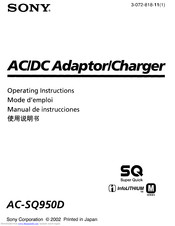 Sony AC AC SQ950D Operating Instructions Manual