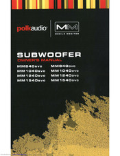 Polk Audio MM1540svc Owner's Manual