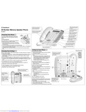 Radio Shack 20-Number Memory Speaker Phone Quick Manual