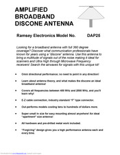 Ramsey Electronics DAP25 Kit Assembly And Instruction Manual