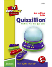 Learning Resources Quizzillion LER 6914 Use And Care Manual