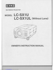 Eiki LC-SX1UL Owner's Instruction Manual