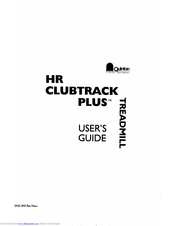 Quinton HR ClubTrack Plus 00425 Operating And Maintenance Instructions Manual