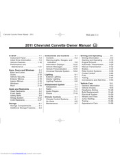 Chevrolet 2011 Corvette Owner's Manual