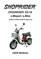 Shoprider Greenrider ES-16 User Manual