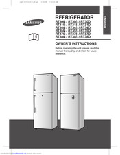 Samsung RT31D Owner's Instructions Manual