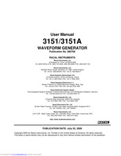 Racal Instruments 3151A User Manual