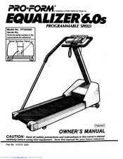 Pro-Form Equalizer 6.0s Owner's Manual