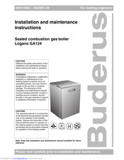 Buderus Logano GA124 Installation And Maintenance Instructions Manual