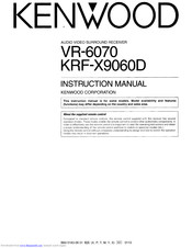 Kenwood KRF-X90600 Instruction Manual