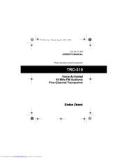 Radio Shack TRC-510 Owner's Manual