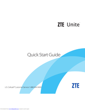 zte Unite Quick Start Manual