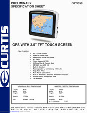 Curtis GPD359 Specification Sheet