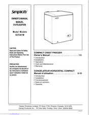 Simplicity Simplicity SCF401W Owner's Manual
