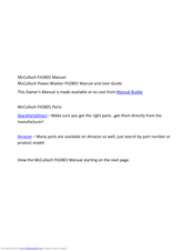 McCulloch FH2801 User Manual