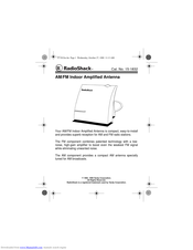 Radio Shack AM/FM Indoor Amplified Antenna Owner's Manual