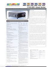 Digital Projection TITAN WUXGA Quad 3D Specifications