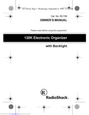Radio Shack 65-749 Owner's Manual