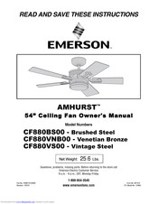 Emerson AMHURST CF880BS00 Owner's Manual