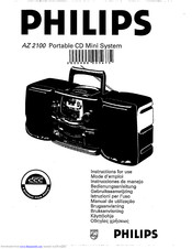 Philips AZ 2100 Instructions For Use Manual