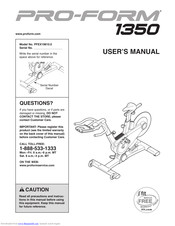 Pro-Form 1350 User Manual