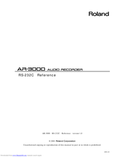 Roland AR-3000 Reference Manual