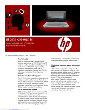 HP 2133 Mini-Note PC Brochure & Specs