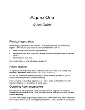 Acer Aspire Notebook Series Quick Manual