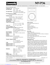 Community MVP36 Specifications