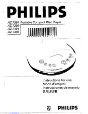 Philips AZ 7394 Instructions For Use Manual