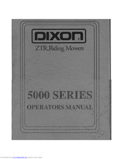 Dixon ZTR 5601 Operator's Manual