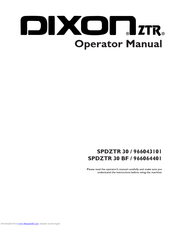 Dixon ZTR 966064401 Operator's Manual