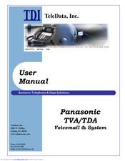 Panasonic TDA User Manual