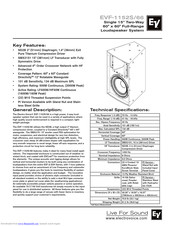 Electro-Voice EVF-1152S Brochure & Specs
