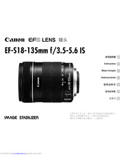 Canon EF-S 18-13Smm f Instruction