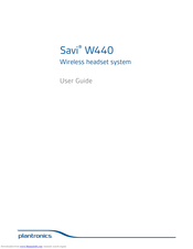 Plantronics SAVI W440 - SAFETY BOOKLET User Manual