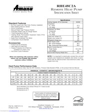Amana RHE48C2A Specification Sheet