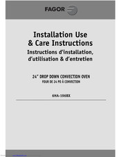Fagor Custom Panel Dishwasher Installation Instructions Manual