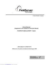FieldServer FS-8700-73 Manual