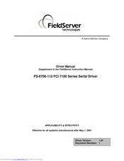 Fieldserver FS-8700-112 FCI 7100 Series Manual