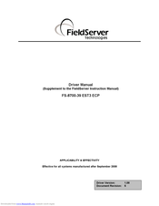 FieldServer FS-8700-39 EST3 ECP Instruction Manual