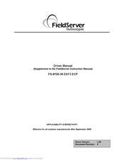 Fieldserver FS-8700-39 EST3 ECP Instruction Manual