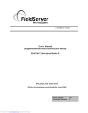 FieldServer FS-8700-72 Instruction Manual