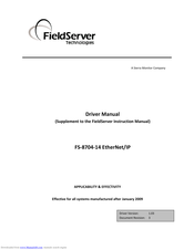 Fieldserver FS-8704-14 EtherNet Driver Manual